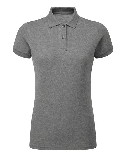 Charcoal grey Asquith and Fox ladies' classic fit cotton polo shirt AQ020, laid flat.
