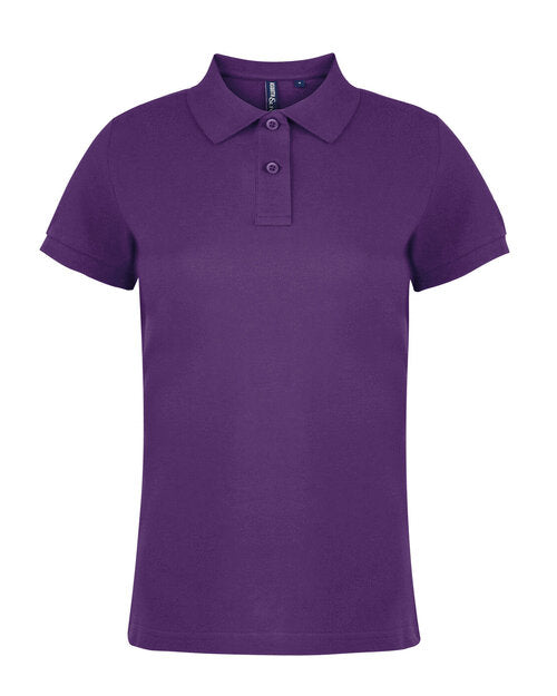 Asquith And Fox Ladies Classic Fit Cotton Polo Shirt  (Cont)