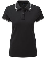 Asquith And Fox Ladies Classic Fit Tipped Polo Shirt - thumbnail 8