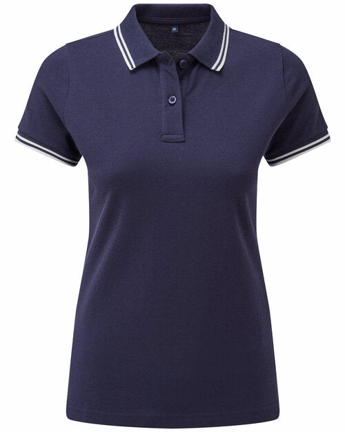 Asquith And Fox Ladies Classic Fit Tipped Polo Shirt