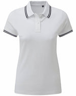 Asquith And Fox Ladies Classic Fit Tipped Polo Shirt - thumbnail 10