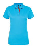 Asquith And Fox Ladies Contrast Polo