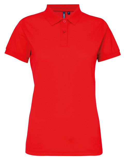 Another view of the charcoal Asquith and Fox ladies' polycotton blend polo AQ025.