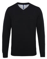 Asquith And Fox Mens Cotton Blend V-Neck Sweater - thumbnail 7