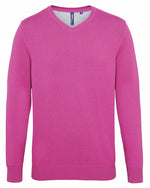 Asquith And Fox Mens Cotton Blend V-Neck Sweater - thumbnail 6