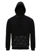 Asquith And Fox Mens Camo Trimmed Hoodie