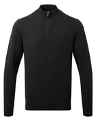 Asquith And Fox Mens Cotton Blend 1/4 Zip Sweater