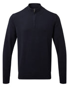 Asquith And Fox Mens Cotton Blend 1/4 Zip Sweater
