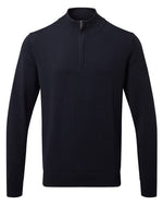Asquith And Fox Mens Cotton Blend 1/4 Zip Sweater - thumbnail 4