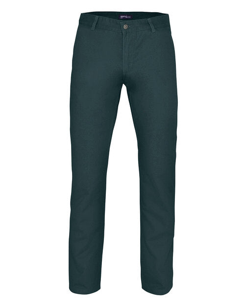 A stylish pair of sage green Asquith and Fox men's cotton chinos AQ050, seen in a flat lay.