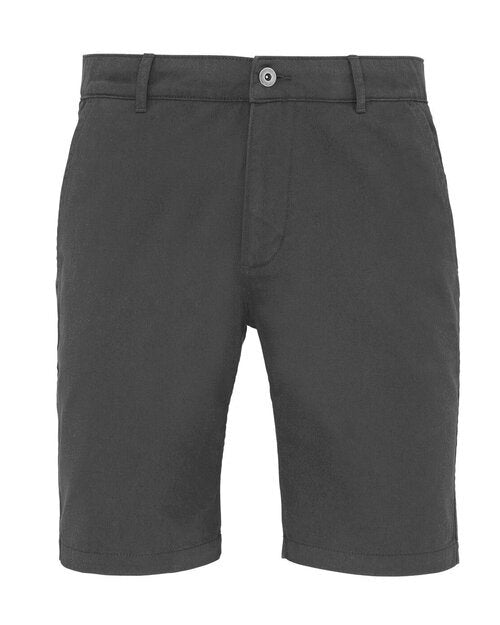 A stylish pair of sage green Asquith and Fox men's classic fit shorts AQ051, laid flat.