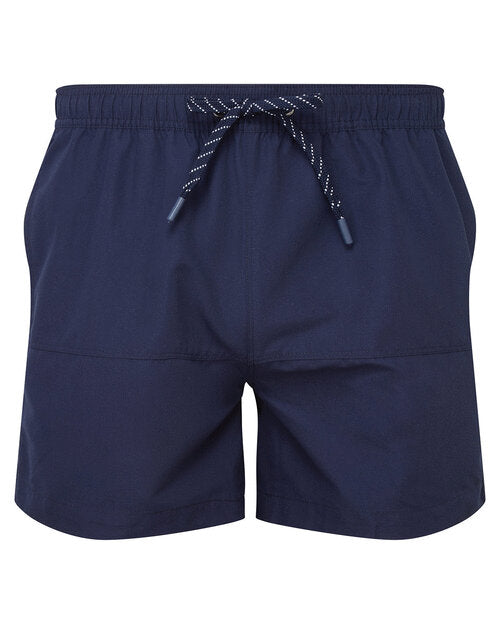 A pair of solid navy Asquith and Fox block colour swim shorts AQ056, shown in a flat lay.