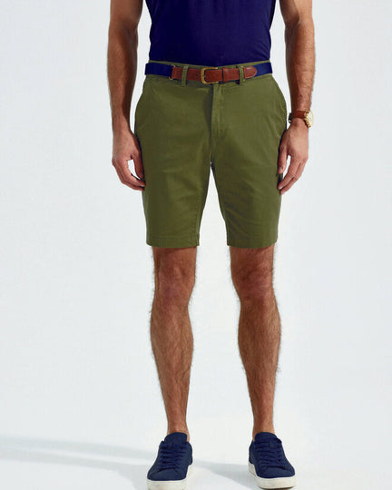 Array of Asquith and Fox men's lightweight chino shorts AQ058 in various colors, folded and stacked.