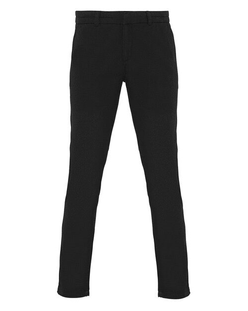 Asquith and Fox ladies' classic fit chino trousers AQ060 in black, presented in a neat flat lay style.