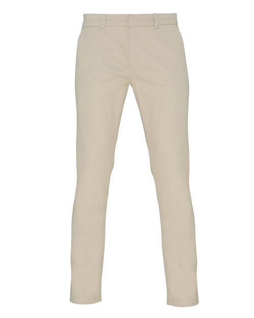 Top-down flat lay of the Asquith and Fox ladies' classic fit chinos AQ060 in a versatile natural tone.