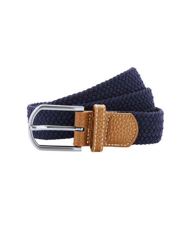 Lifestyle image of the Asquith and Fox braid stretch belt AQ900 being worn, showing its flexibility.