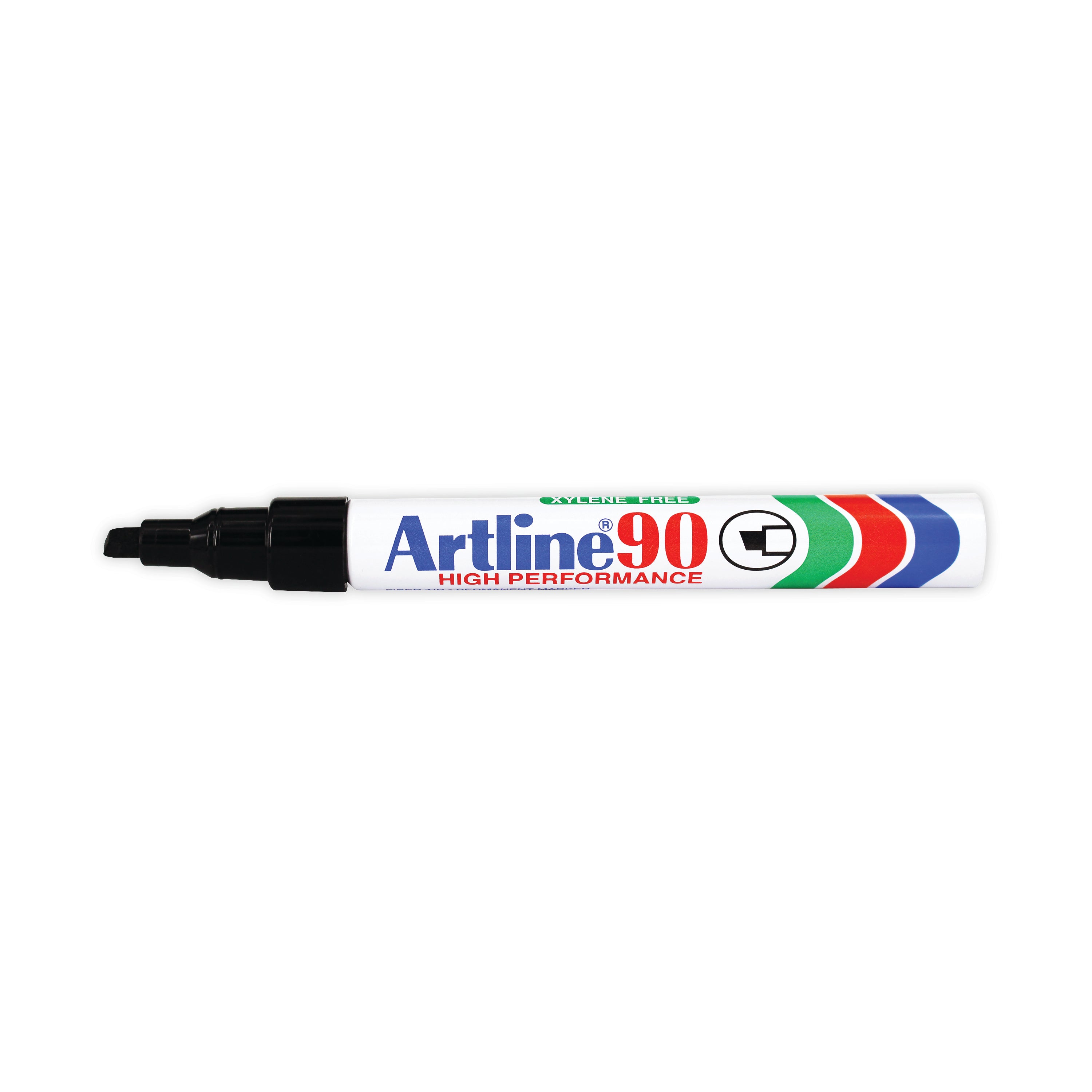 The broad and fine lines possible with the Artline 90 chisel tip marker.