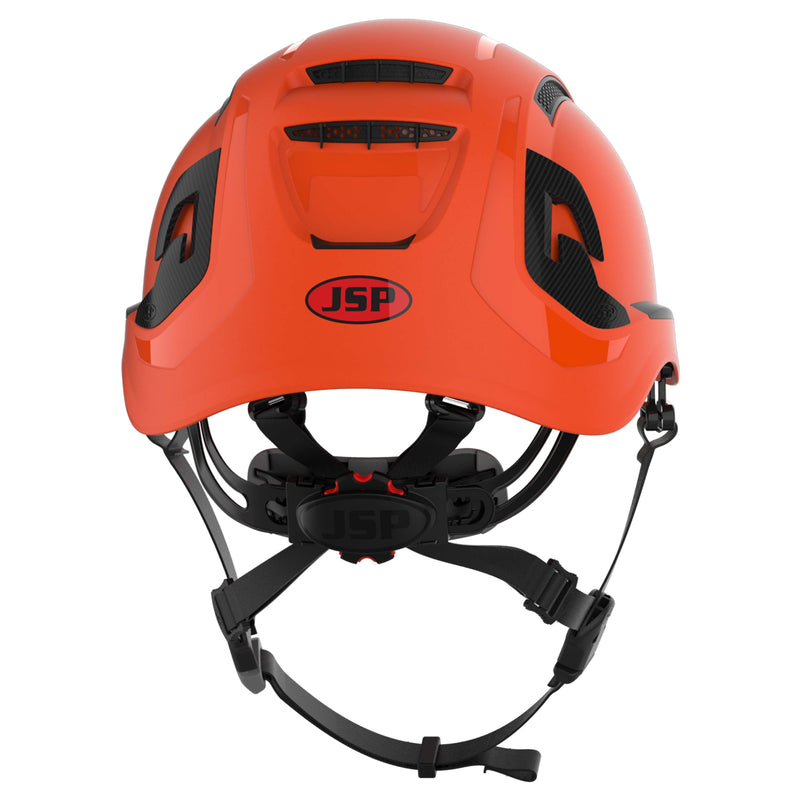 JSP EVO ALTA Baseworker Safety Helmet - Wheel Ratchet - Extra Visibility Orange