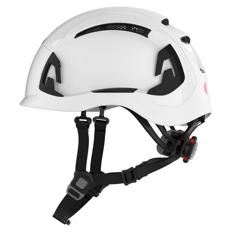 JSP EVO ALTA Baseworker Safety Helmet - Wheel Ratchet - Vented - White