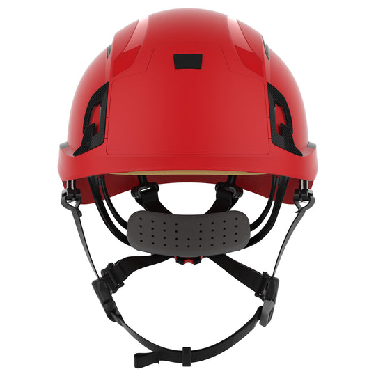 JSP EVO ALTA Baseworker Safety Helmet - Wheel Ratchet - Vented - Red