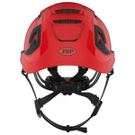 JSP EVO ALTA Baseworker Safety Helmet - Wheel Ratchet - Vented - Red