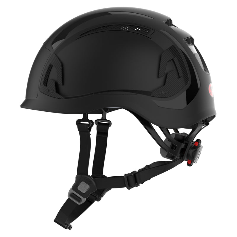 JSP EVO ALTA Baseworker Safety Helmet - Wheel Ratchet - Vented - Black