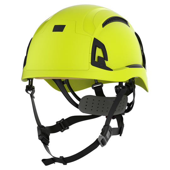 JSP EVO ALTA Baseworker Safety Helmet - Wheel Ratchet - Vented - Extra Visibility Yellow