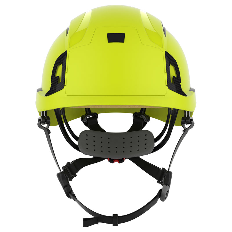 JSP EVO ALTA Baseworker Safety Helmet - Wheel Ratchet - Vented - Extra Visibility Yellow