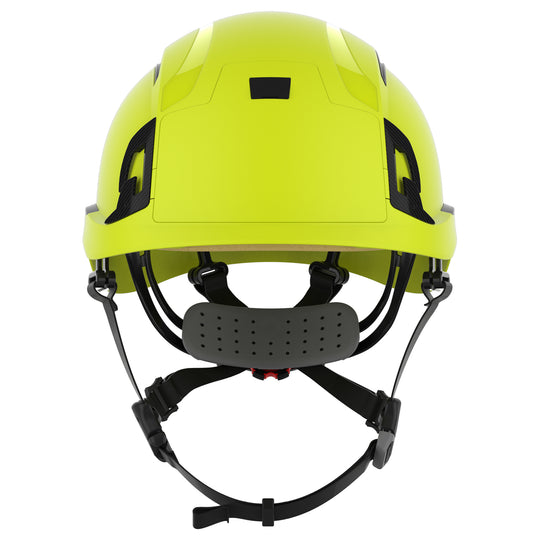JSP EVO ALTA Baseworker Safety Helmet - Wheel Ratchet - Vented - Extra Visibility Yellow
