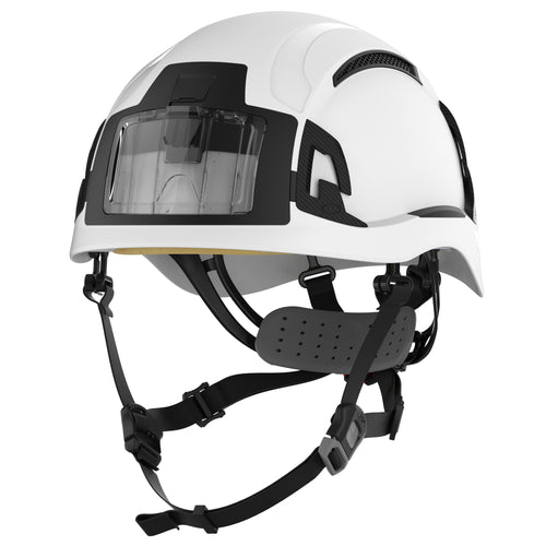 JSP EVO ALTA Baseworker Safety Helmet - Wheel Ratchet - Vented - ID Card Holder - White