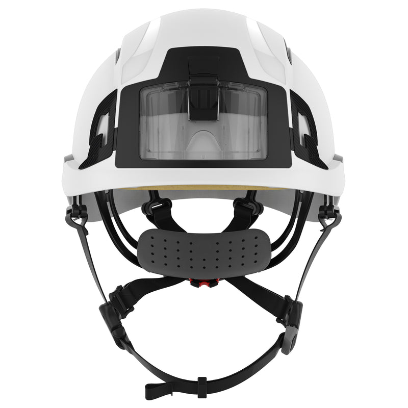 JSP EVO ALTA Baseworker Safety Helmet - Wheel Ratchet - Vented - ID Card Holder - White