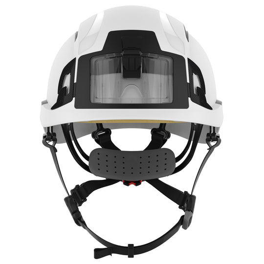JSP EVO ALTA Baseworker Safety Helmet - Wheel Ratchet - Vented - ID Card Holder - White