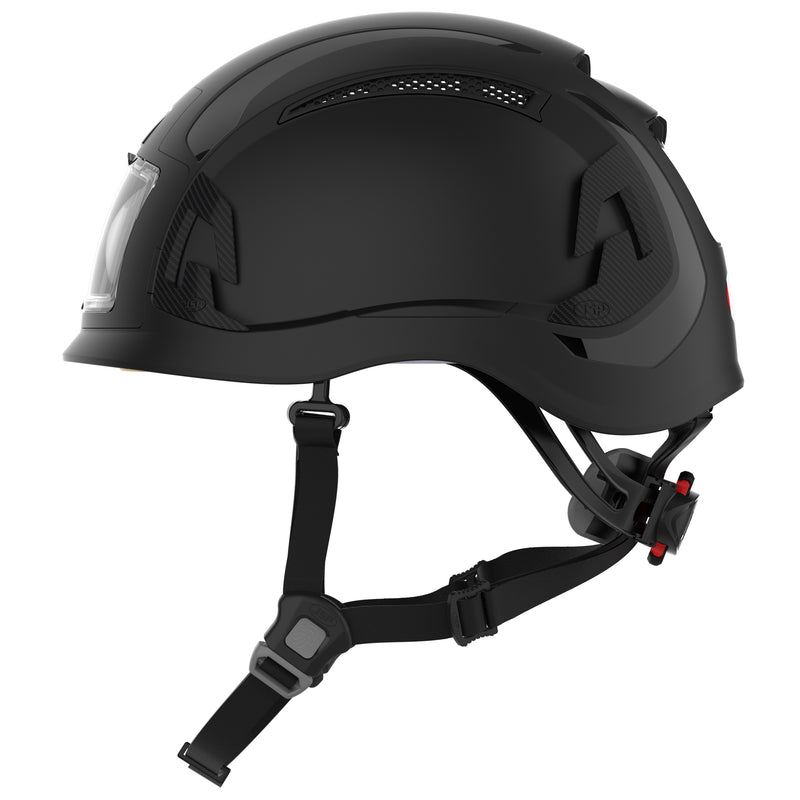 JSP EVO ALTA Baseworker Safety Helmet - Wheel Ratchet - Vented - ID Card Holder - Black