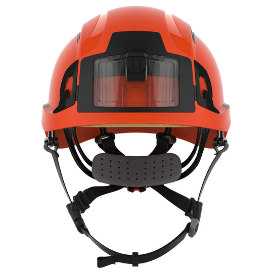 JSP EVO ALTA Baseworker Safety Helmet - Wheel Ratchet - Vented - ID Card Holder - Orange