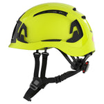 JSP EVO ALTA Baseworker Safety Helmet - Wheel Ratchet - Vented - ID Card Holder - Yellow - thumbnail 3
