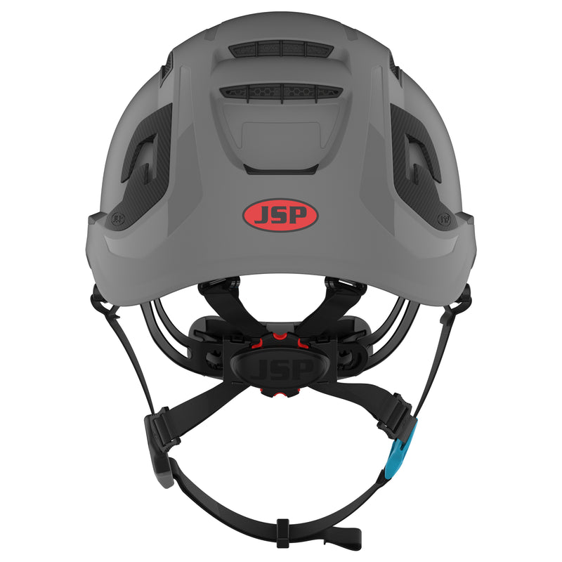 JSP EVO ALTA Skyworker Safety Helmet - Wheel Ratchet - Vented - Grey