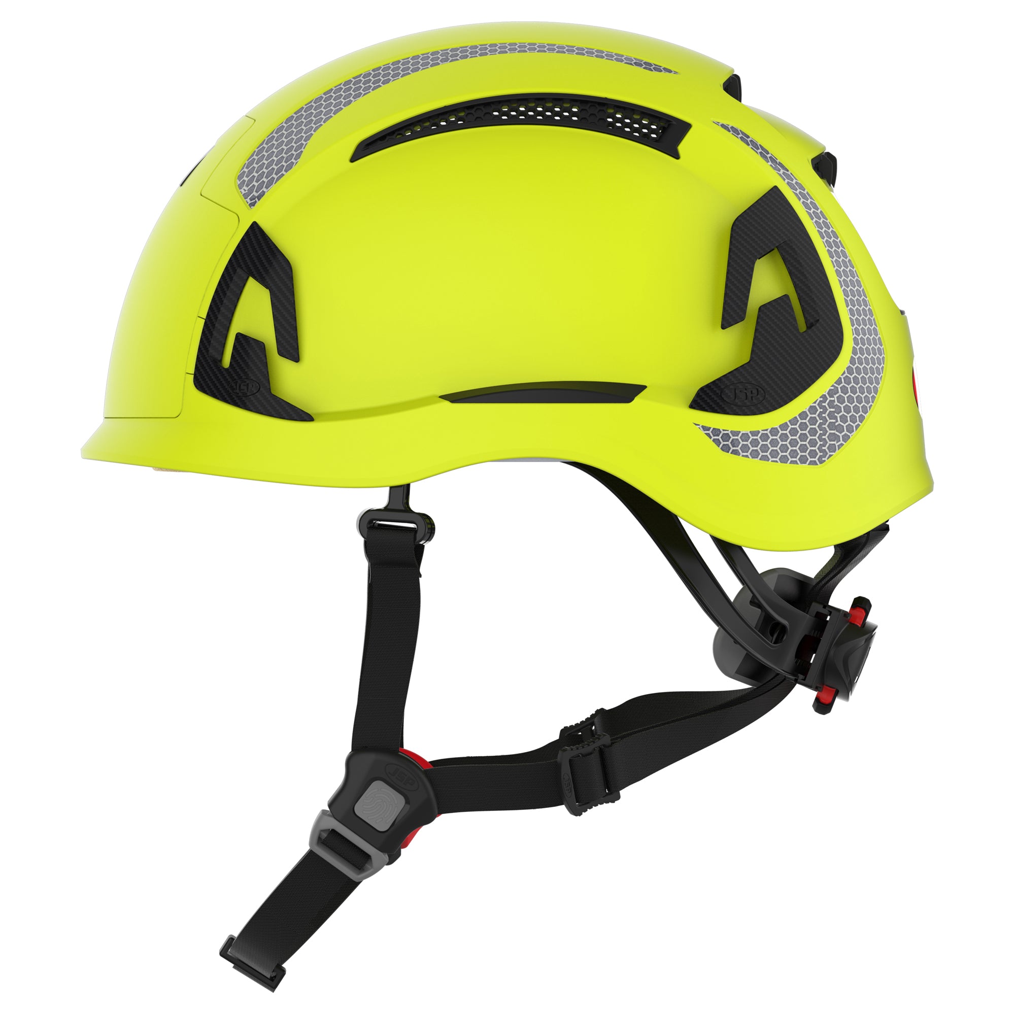JSP EVO ALTA Dualswitch Safety Helmet - Wheel Ratchet - Vented - Extra Visibility Yellow