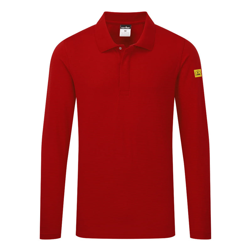 Portwest Anti-Static ESD Polo Shirt L/S