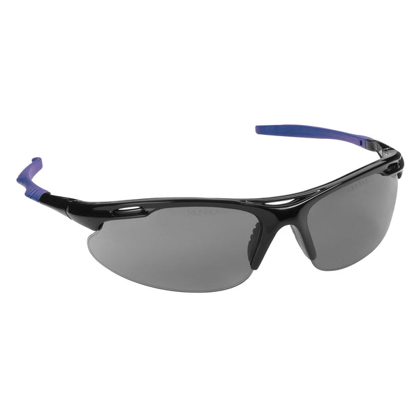 JSP M9700 Sports Safety Specs - Smoke Lenses - Black / Blue Frames