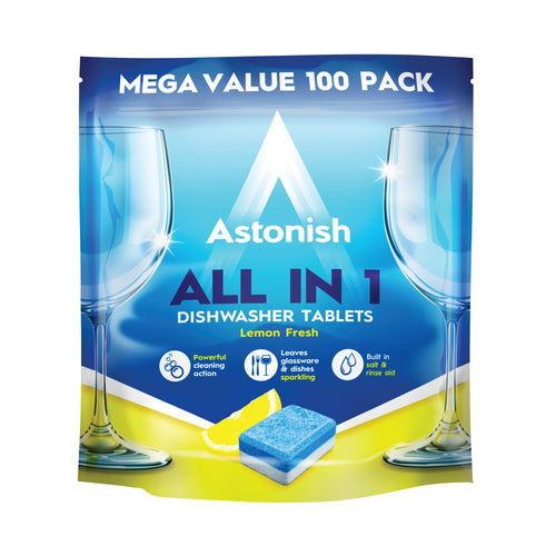 Astonish All In 1 Dishwasher Tablets Blue – (Pack of 100)