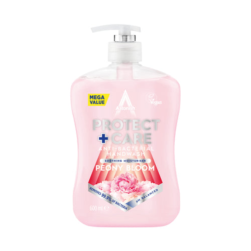 Astonish Anti Bac Handwash 600ml Peony Pink – (Pack of 12)