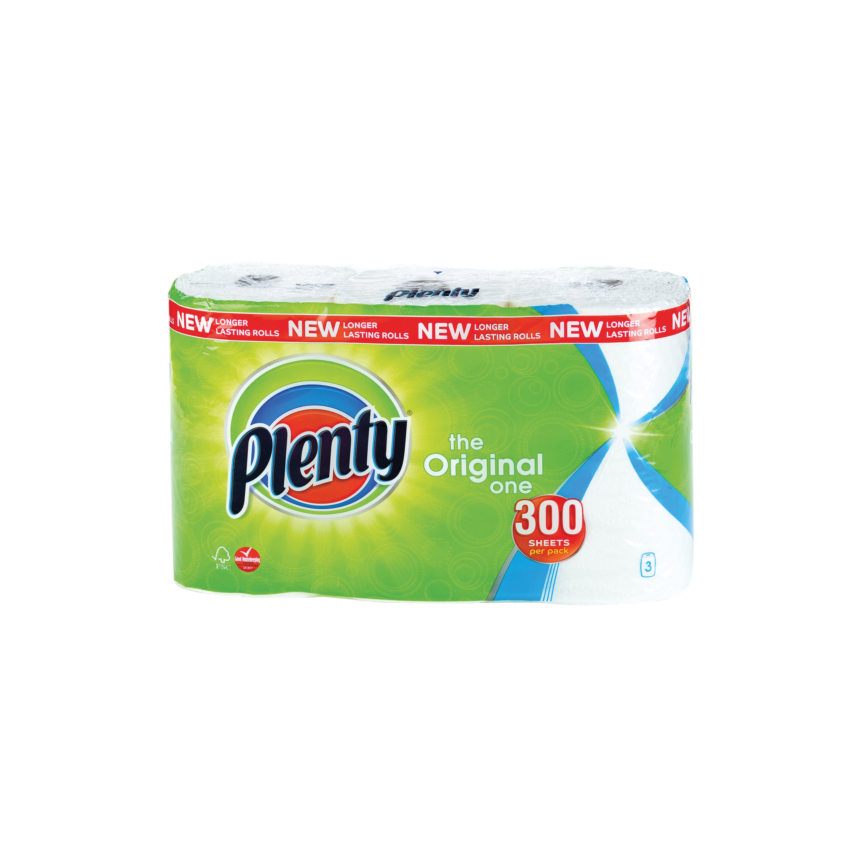 Plenty Kitchen Roll 100 sheets (Pack of 3) M01454