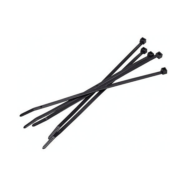 A durable, wide black Avery Dennison 200mm cable tie.