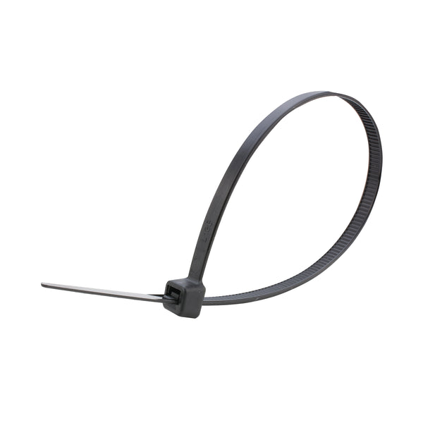 Pack of 100 Avery Dennison 300x4.8mm heavy-duty black cable ties.