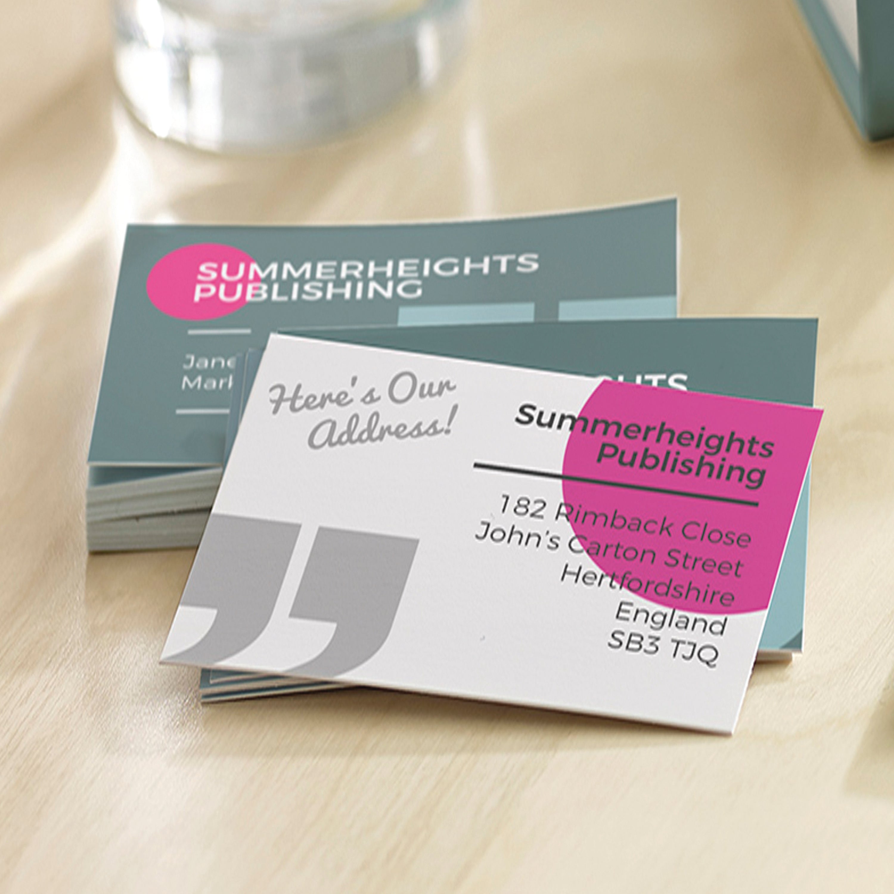 A professionally printed, custom business card made with Avery stock.
