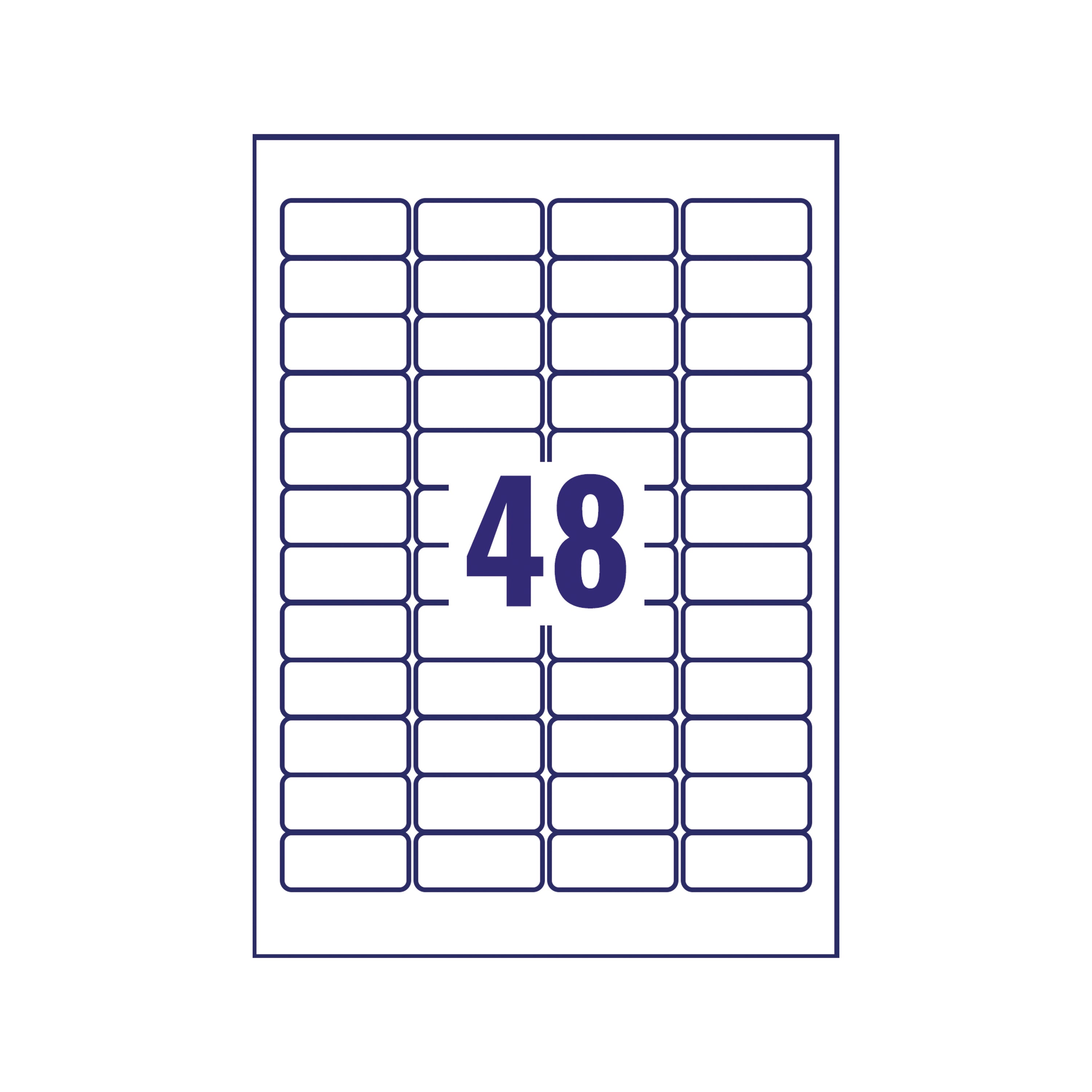 Avery L4778 heavy-duty labels shown on a textured industrial surface.
