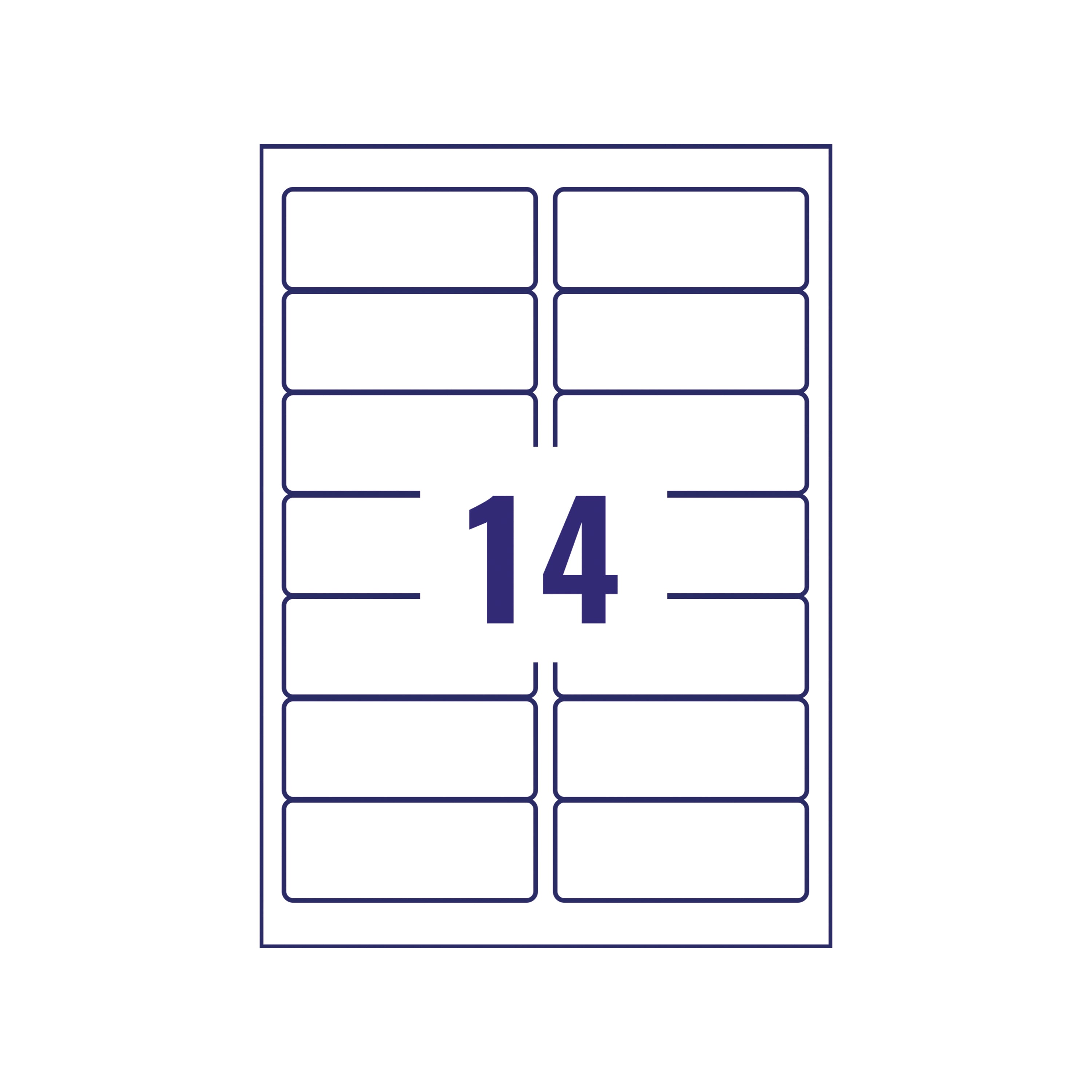 A hand easily separating an Avery J8163 label from the sheet.
