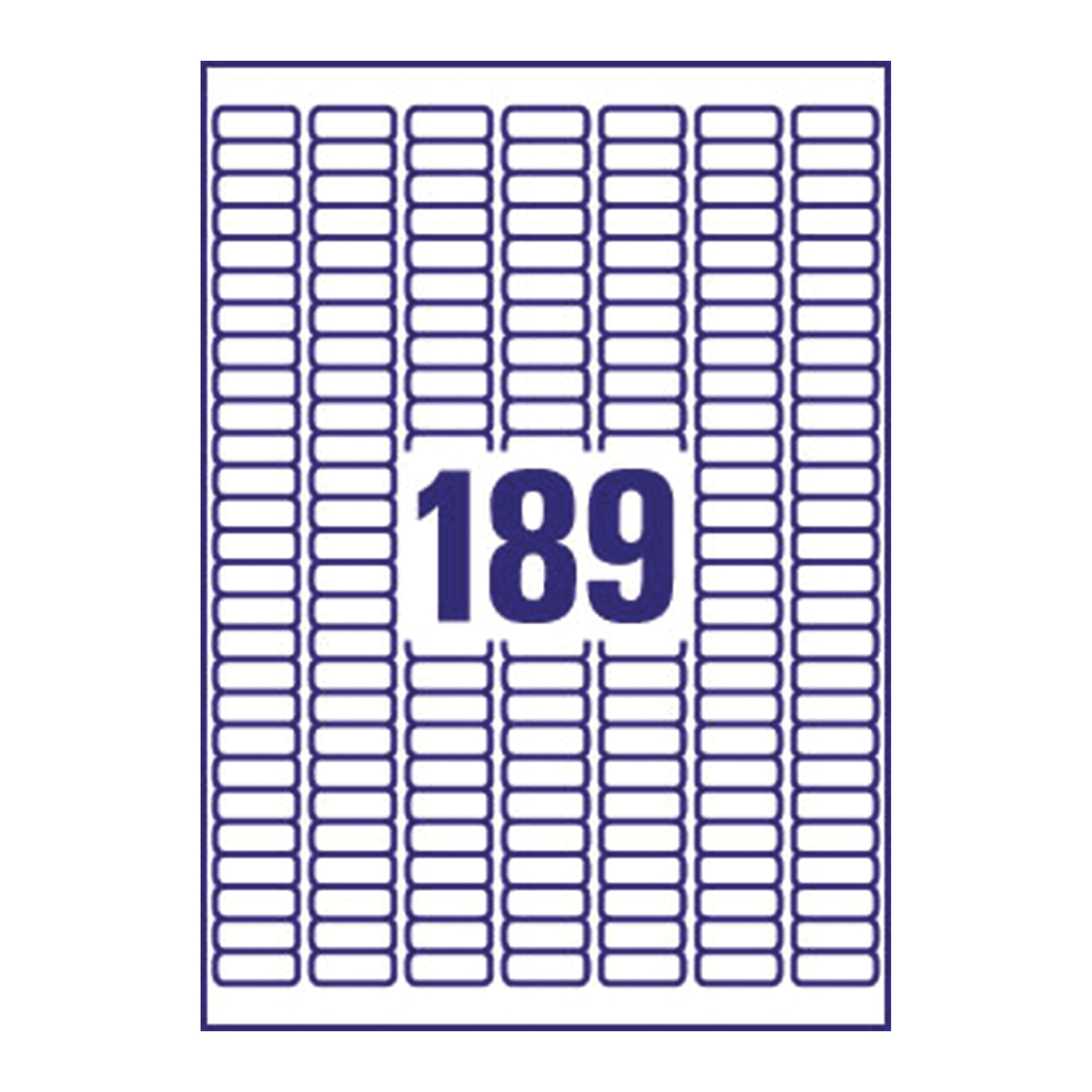 A sheet of Avery J8658 labels showing instant-dry printing results.
