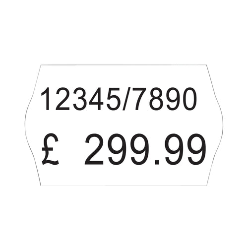 Avery Dennison 2-line Permanent Label 16x26mm White – (Pack of 12000)