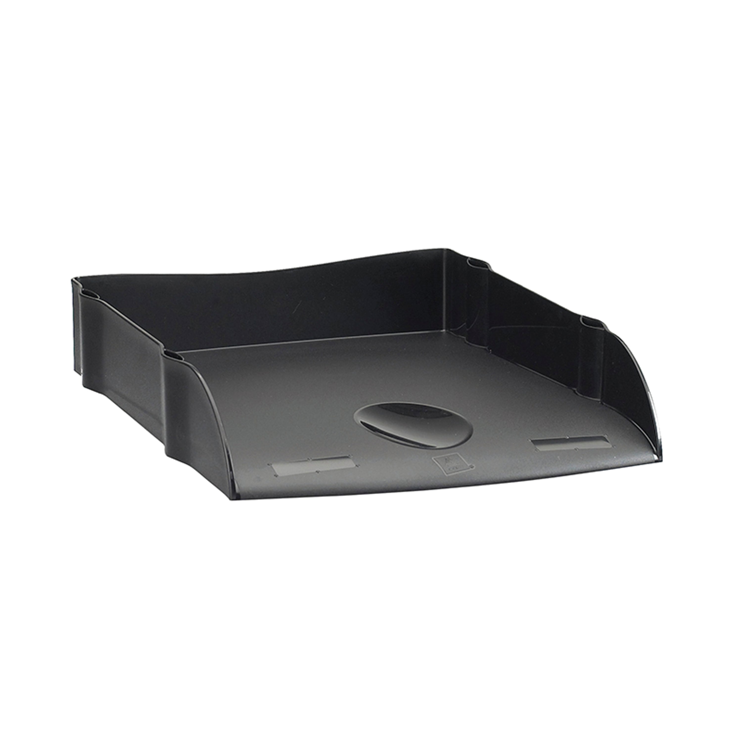 Avery DTR Eco letter tray in black, made from recycled plastic.